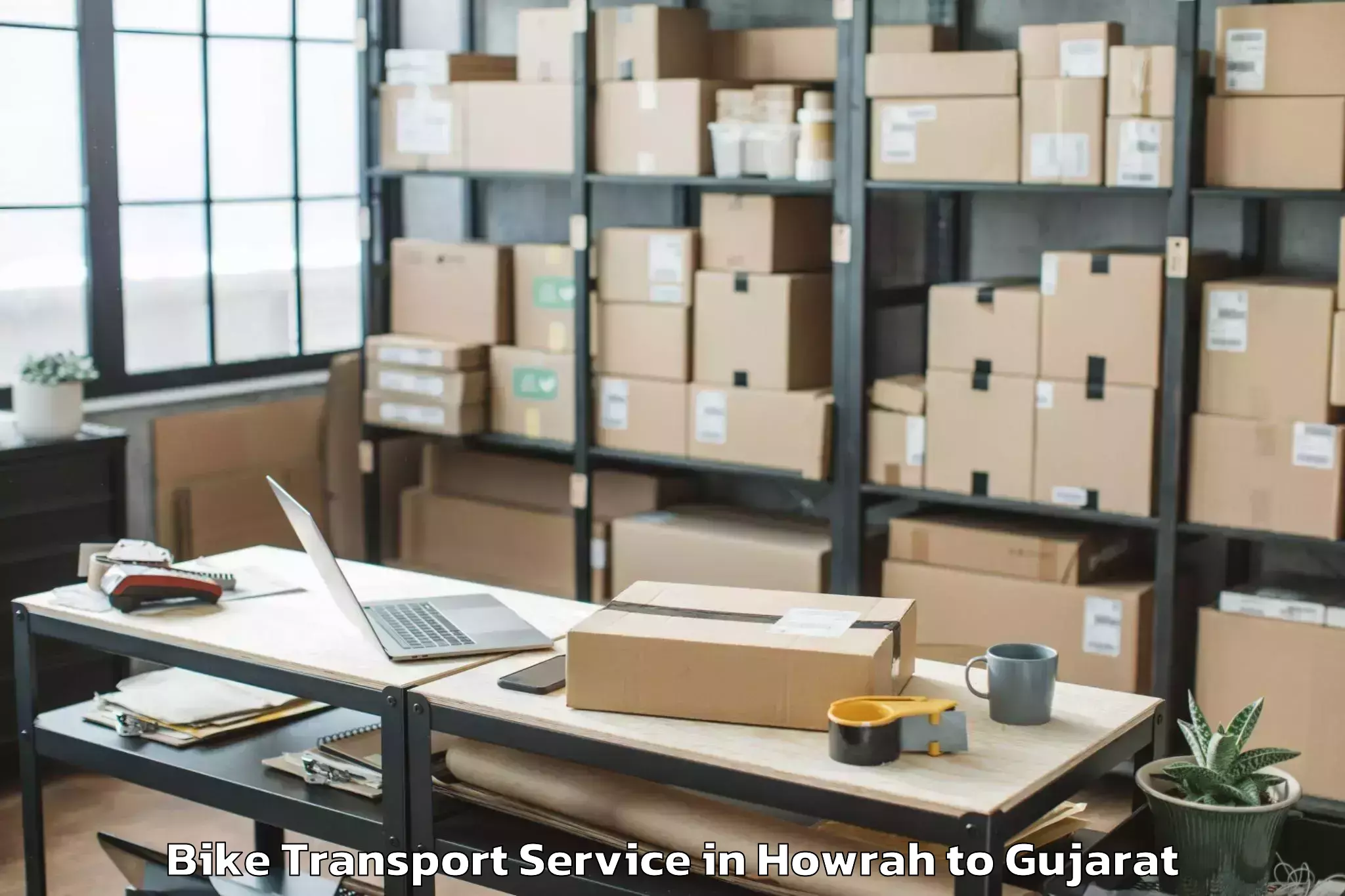 Trusted Howrah to Bhayavadar Bike Transport